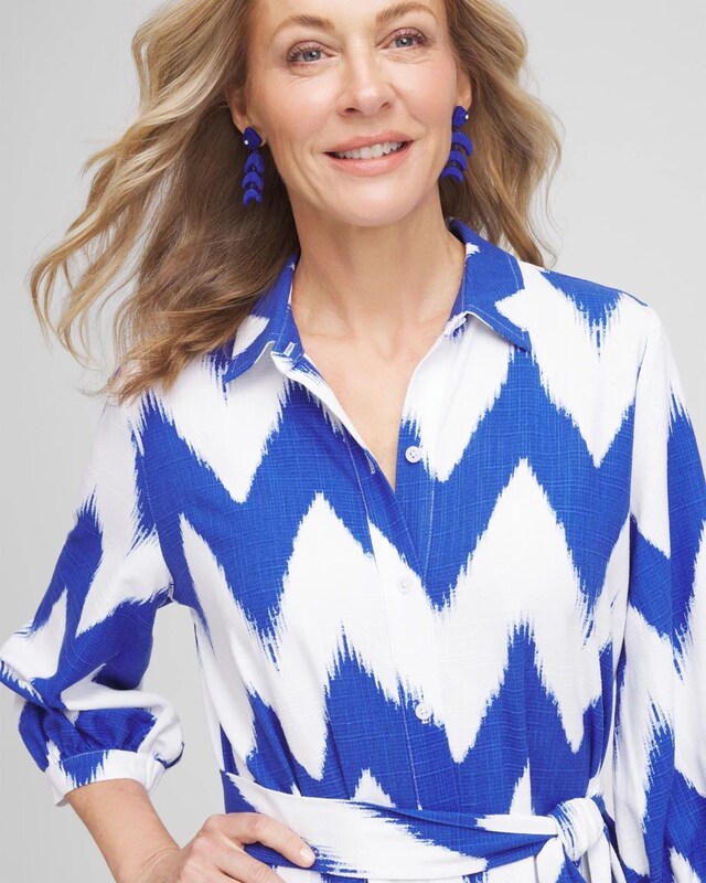 Chevron Striped Shirtdress - image 4